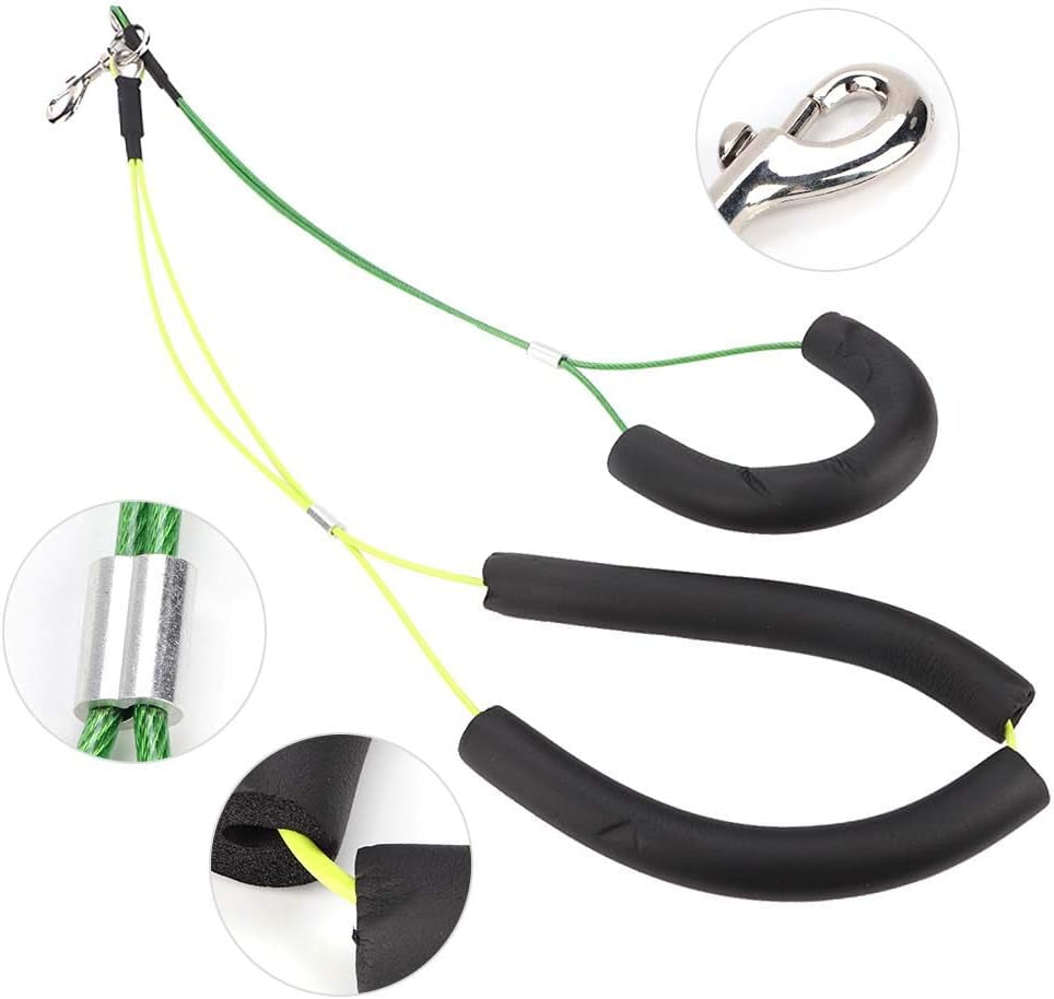 Oumefar Adjustable Pet Grooming Leash No-Sit Haunch Holder Restraint Wash Choker Dogs Cats Grooming Table Arm(Yellow+Green)