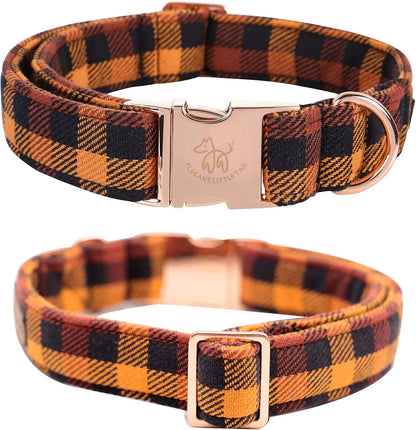 Elegant Little Tail Dog Collar with Bow, Bowtie Dog Collar, Adjustable Fall Dog Collars for Small Medium Large Dogs and Cats