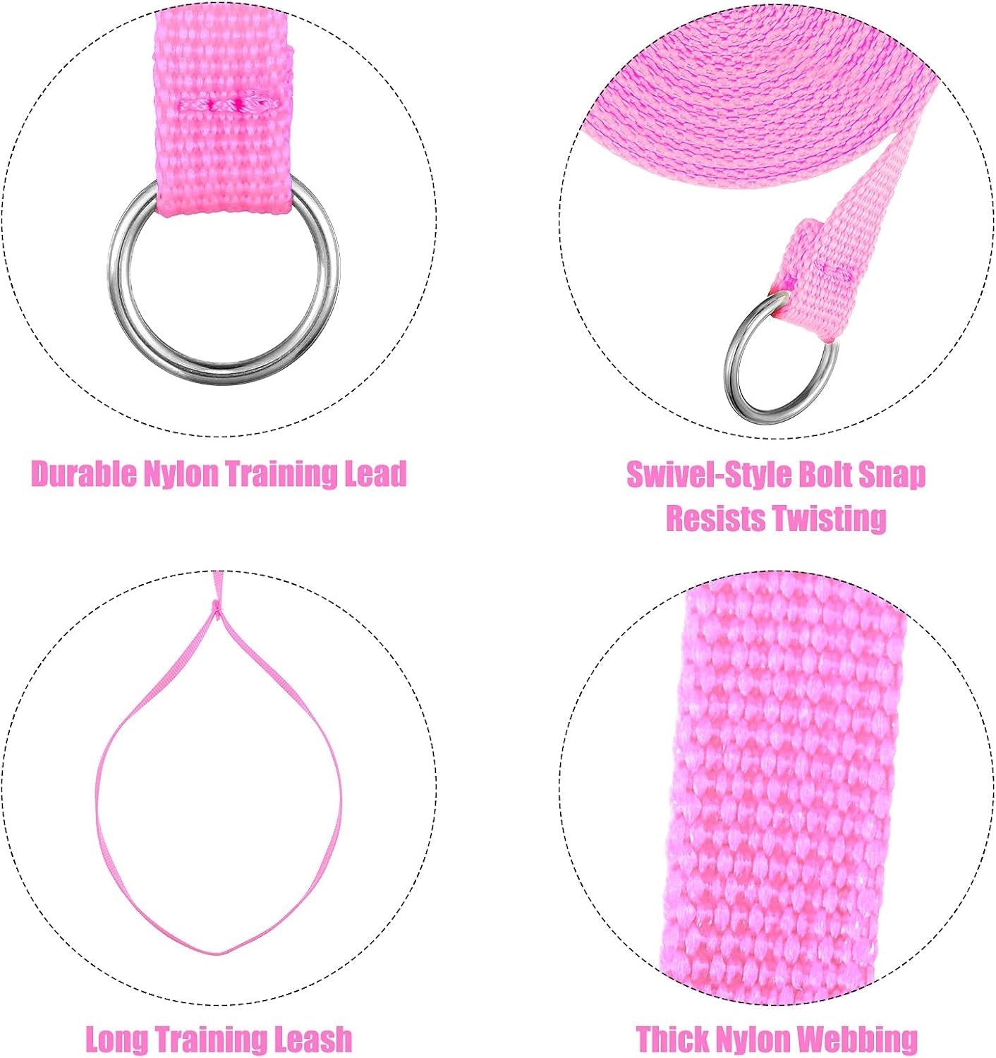 Weewooday 18 Pcs Slip Leads for Dogs with O-Ring, 6 Ft Colorful Slip Dog Leash for Small Medium Puppy Cats Grooming Shelter Rescues Walking Training(Colorful B)